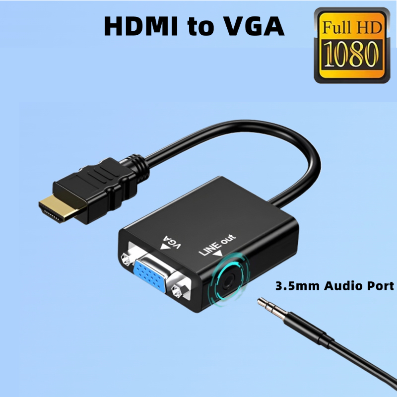 Hdmi Vga Adapter - HDMI-compatibel naar VGA Met Audio HDMI