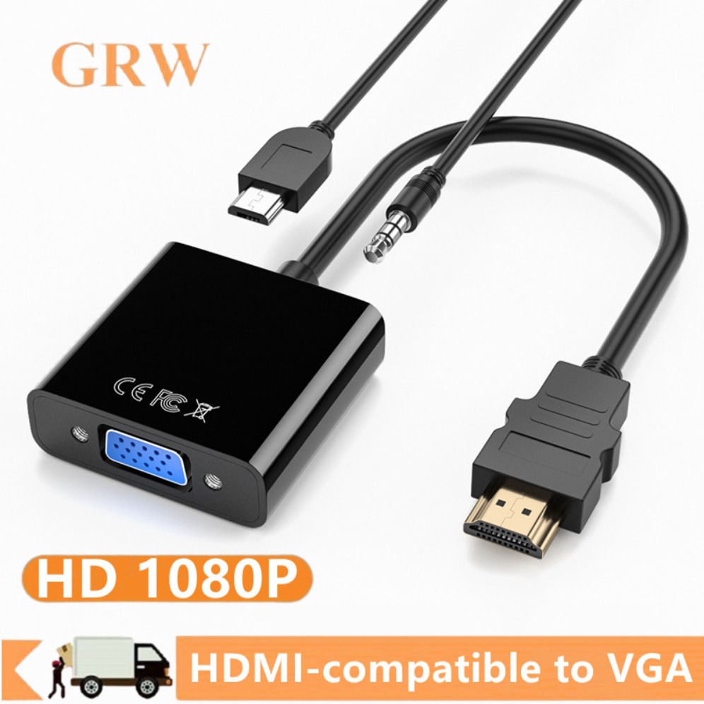 Hdmi Vga Adapter - 1080P HDMI-compatibel naar VGA Adapter Kabel