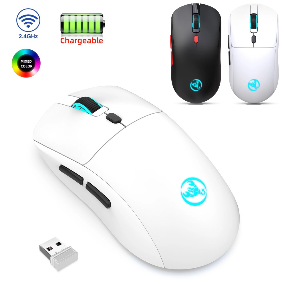 Laptop Accessories Rgb - 2.4G draadloze oplaadbare muis 650mAh Verstelbaar
