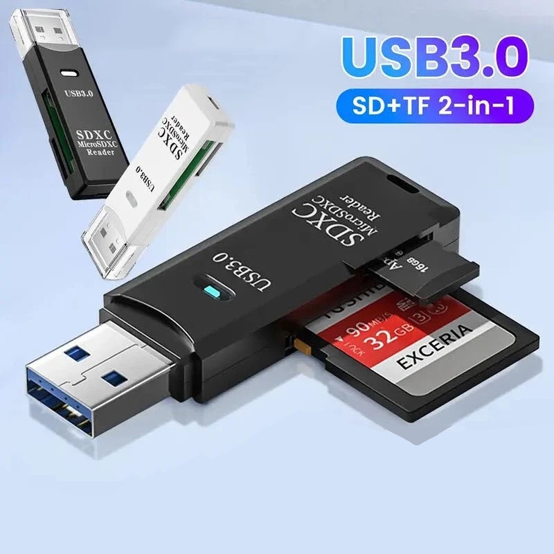 Laptop Accessories Gadgets - 2-in-1 multifunctionele USB-kaartlezer Schrijver Micro SD/TF-geheugenkaartlezer