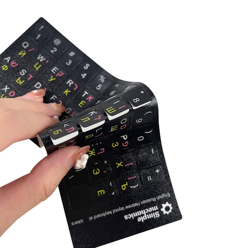 Laptop Accessories Keyboard Cover - Computer Toetsenbord Sticker Engels Arabisch Russisch