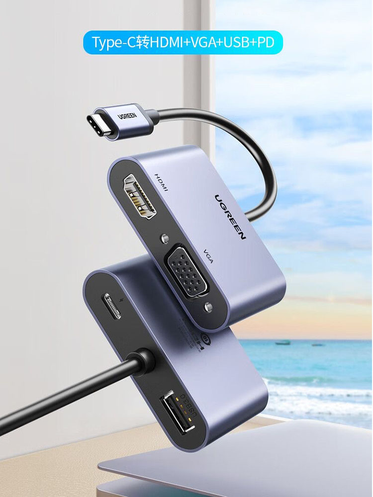 Hdmi Vga Adapter - UGREEN USB-C Hub Type-C naar HDMI
