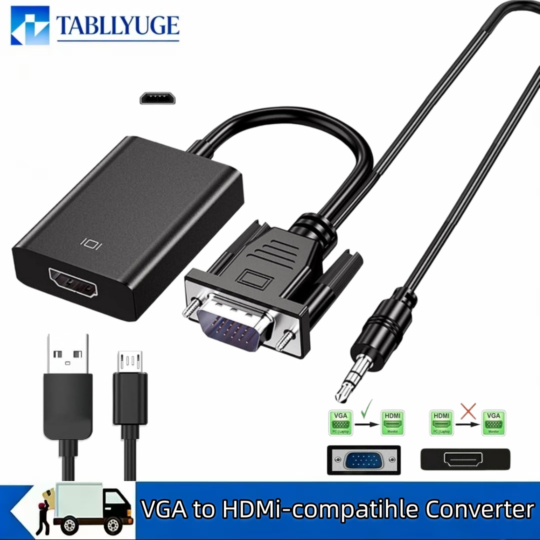 Hdmi Vga Adapter - VGA naar HDMI compatibele 1080P-adapter VGA