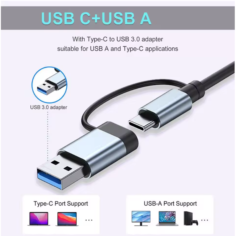 7 Poorten USB A C Hub Concentr - Laptop Accessories Gadgets recensie en prijs
