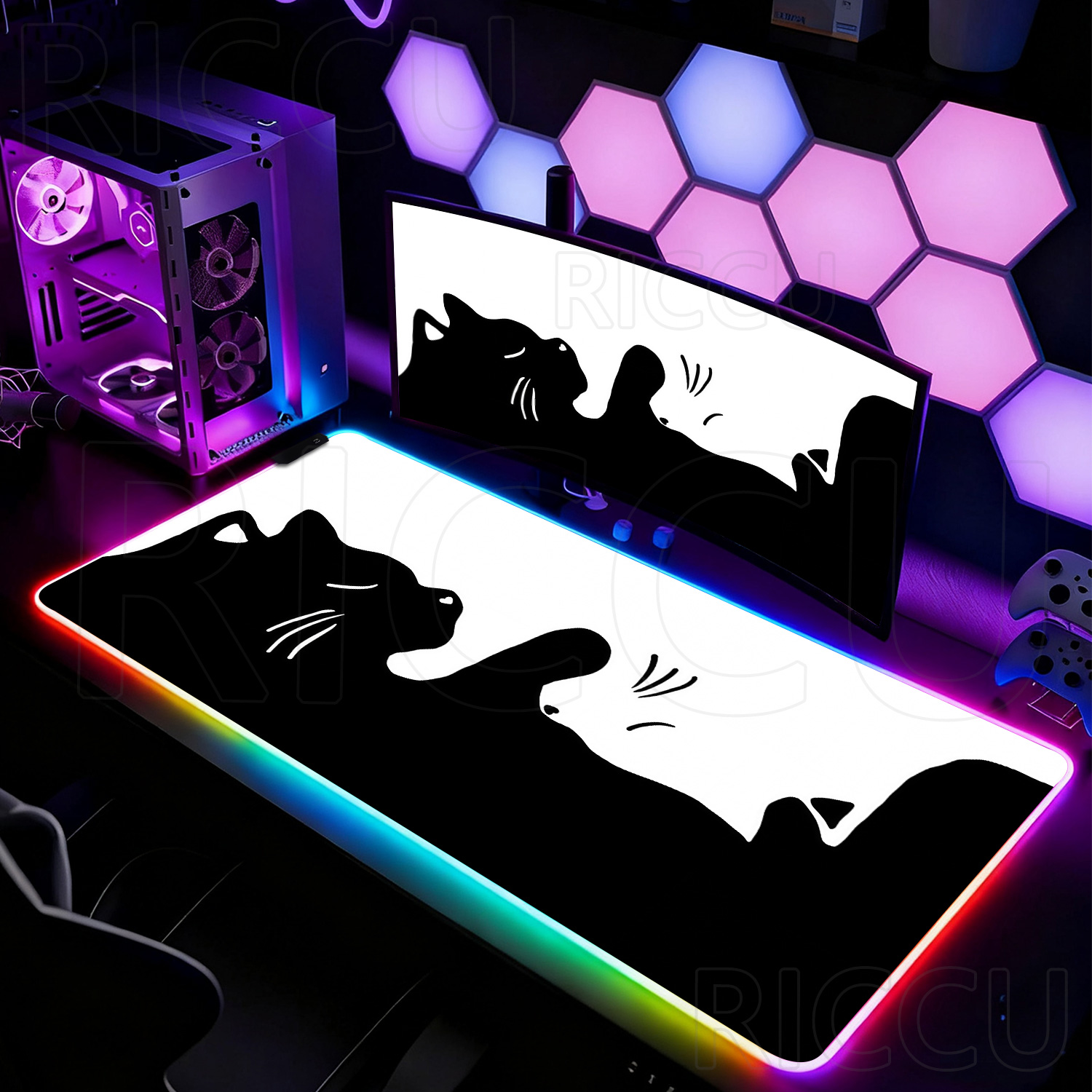 RGB HD Zwart-wit Kat Schattig  - Laptop Accessories Rgb recensie en prijs