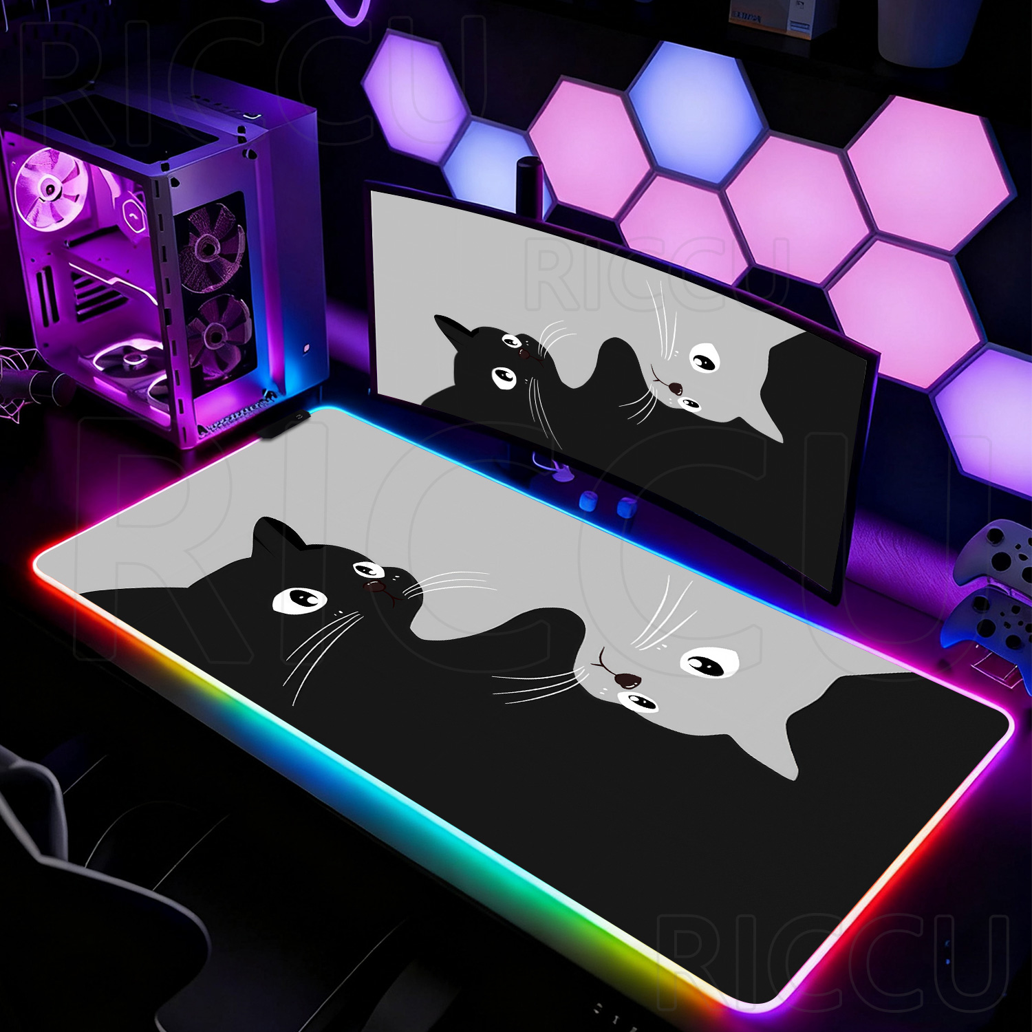 RGB HD Zwart-wit Kat Schattig  - Laptop Accessories Rgb recensie en prijs