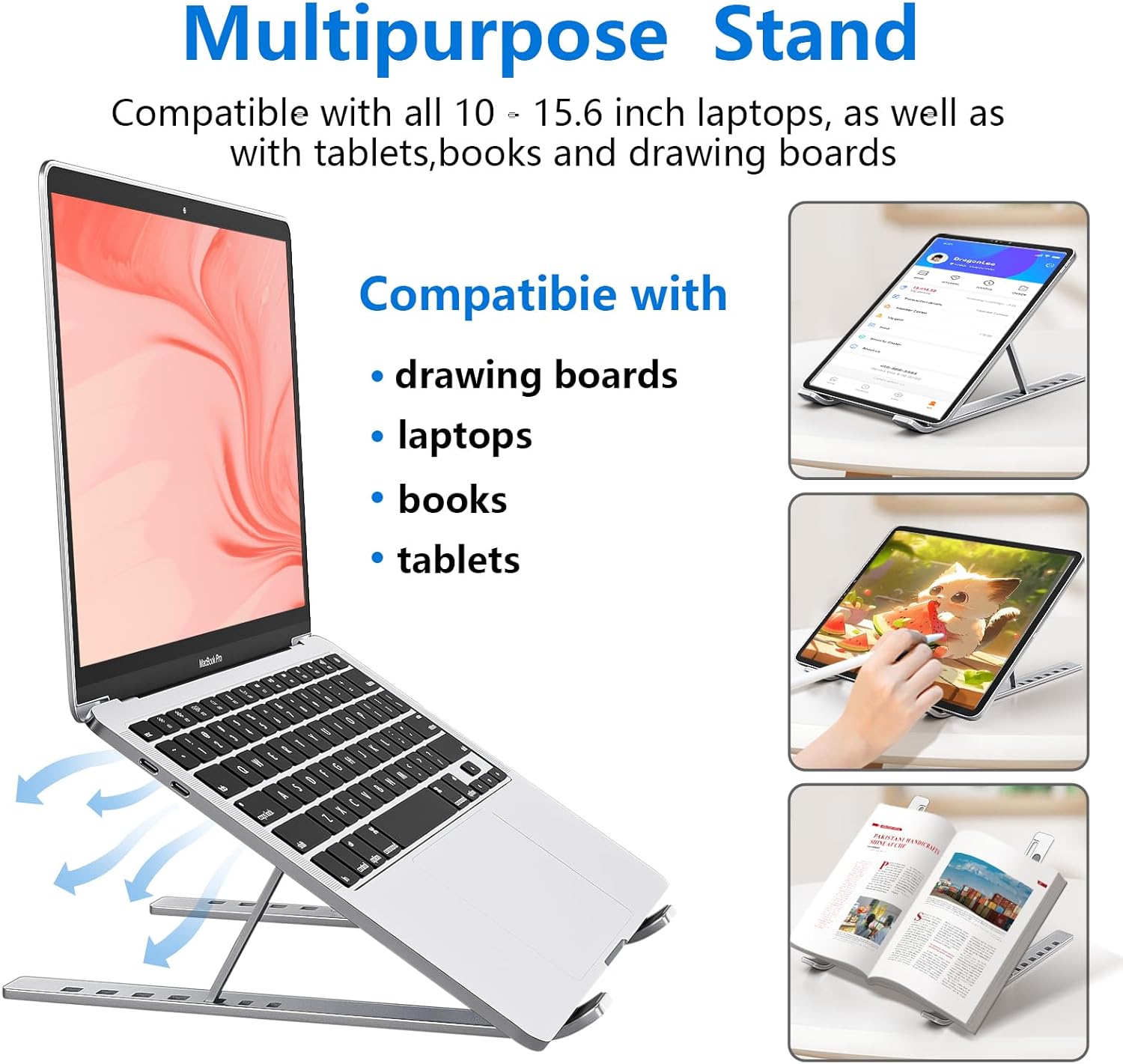 Premium aluminium laptopstanda - Laptop Accessories Gadgets recensie en prijs