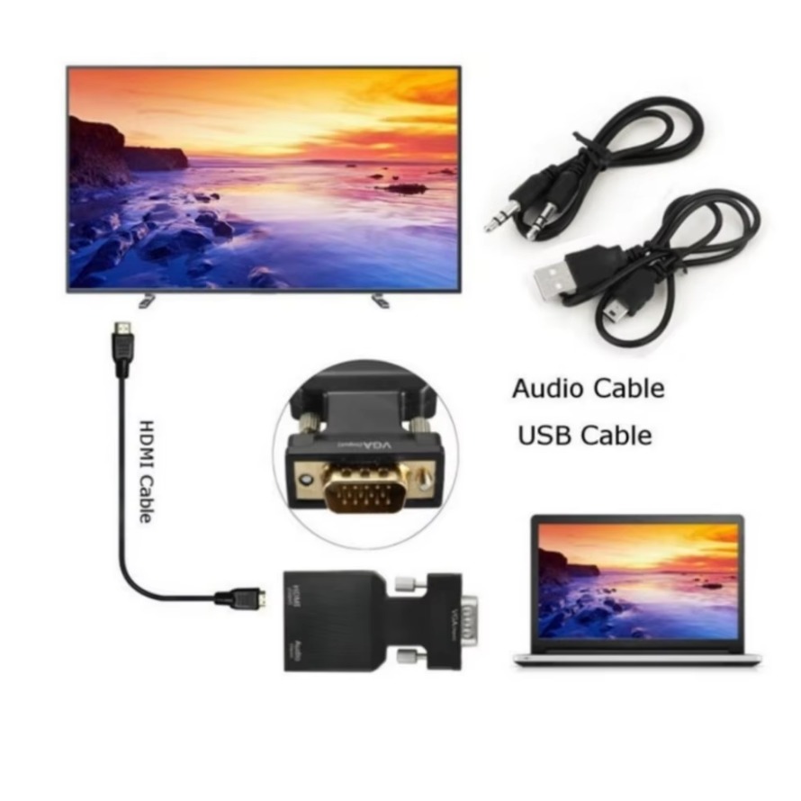VGA naar HDMI-compatibele conv - Hdmi Vga Adapter recensie en prijs
