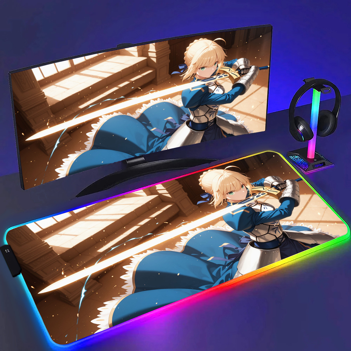 RGB Anime Fate Sabre MousePad  - Laptop Accessories Rgb recensie en prijs