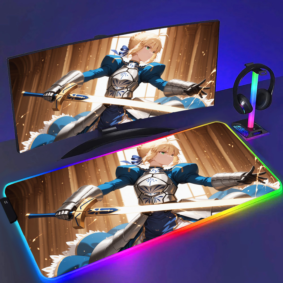 RGB Anime Fate Sabre MousePad  - Laptop Accessories Rgb recensie en prijs