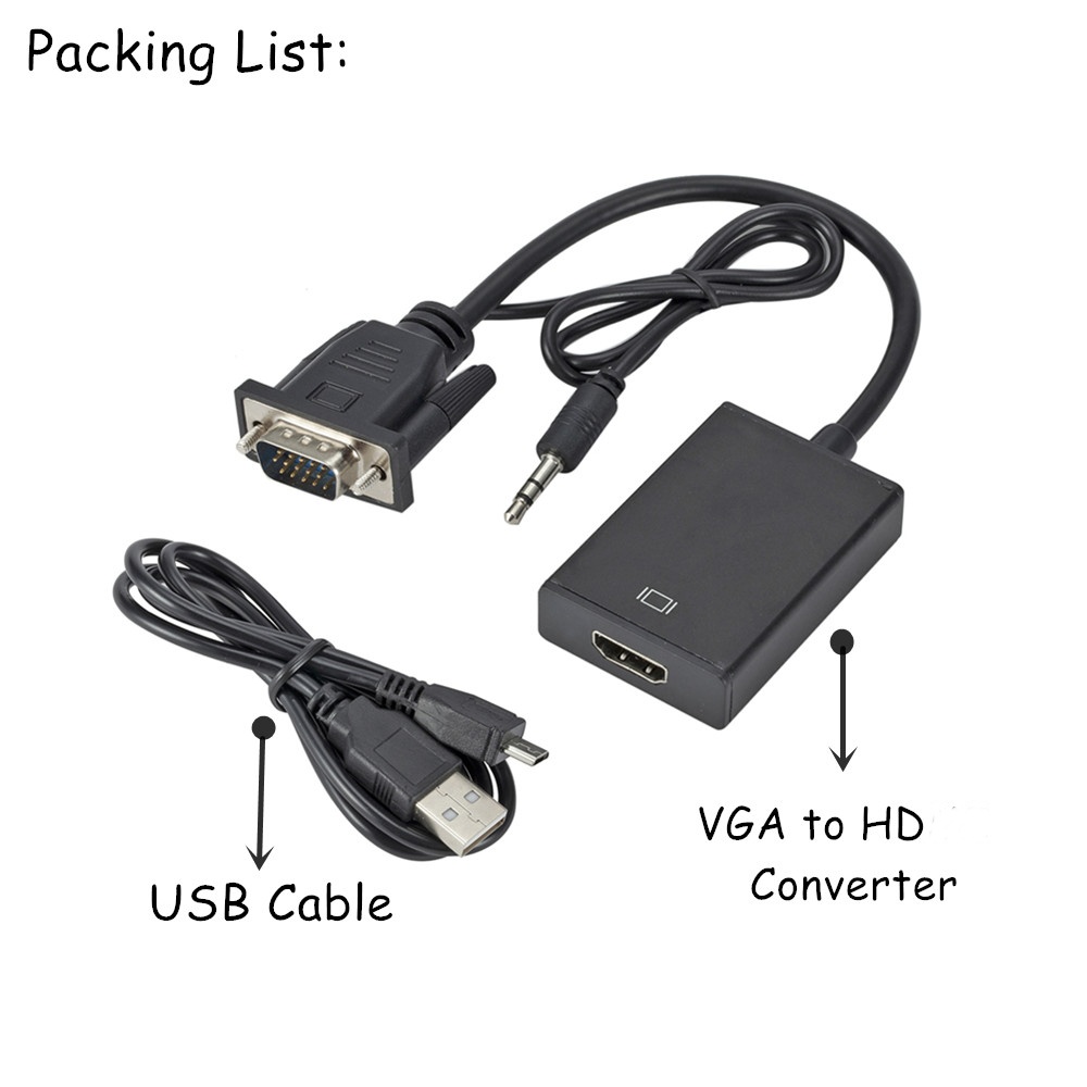 1080P HD VGA NAAR HD met 3,5 m - Hdmi Vga Adapter recensie en prijs
