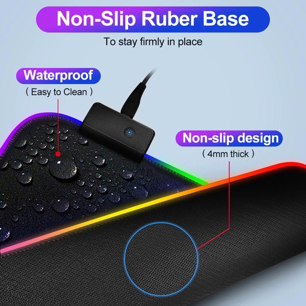 RGB Gaming Muismat met LED-ver - Laptop Accessories Rgb recensie en prijs
