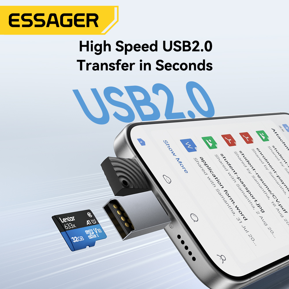 Essager 2 in 1 TF SD-kaartleze - Laptop Accessories Gadgets recensie en prijs
